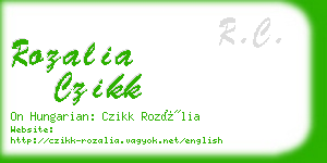 rozalia czikk business card